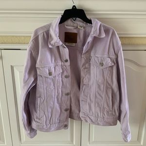 Vintage Rare Levi’s denim light purple trucker jacket size L
